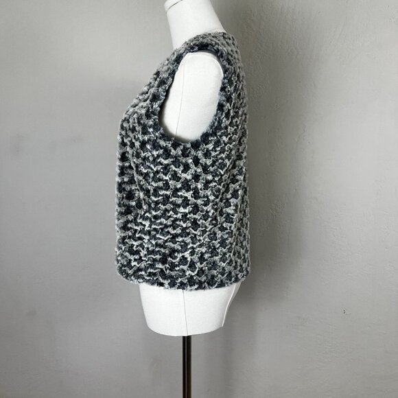 Alice + Olivia‎ Faux Fur Plush Soft Lined Sleeveless Vest Jacket ESTIMATED Small - Picture 3 of 8